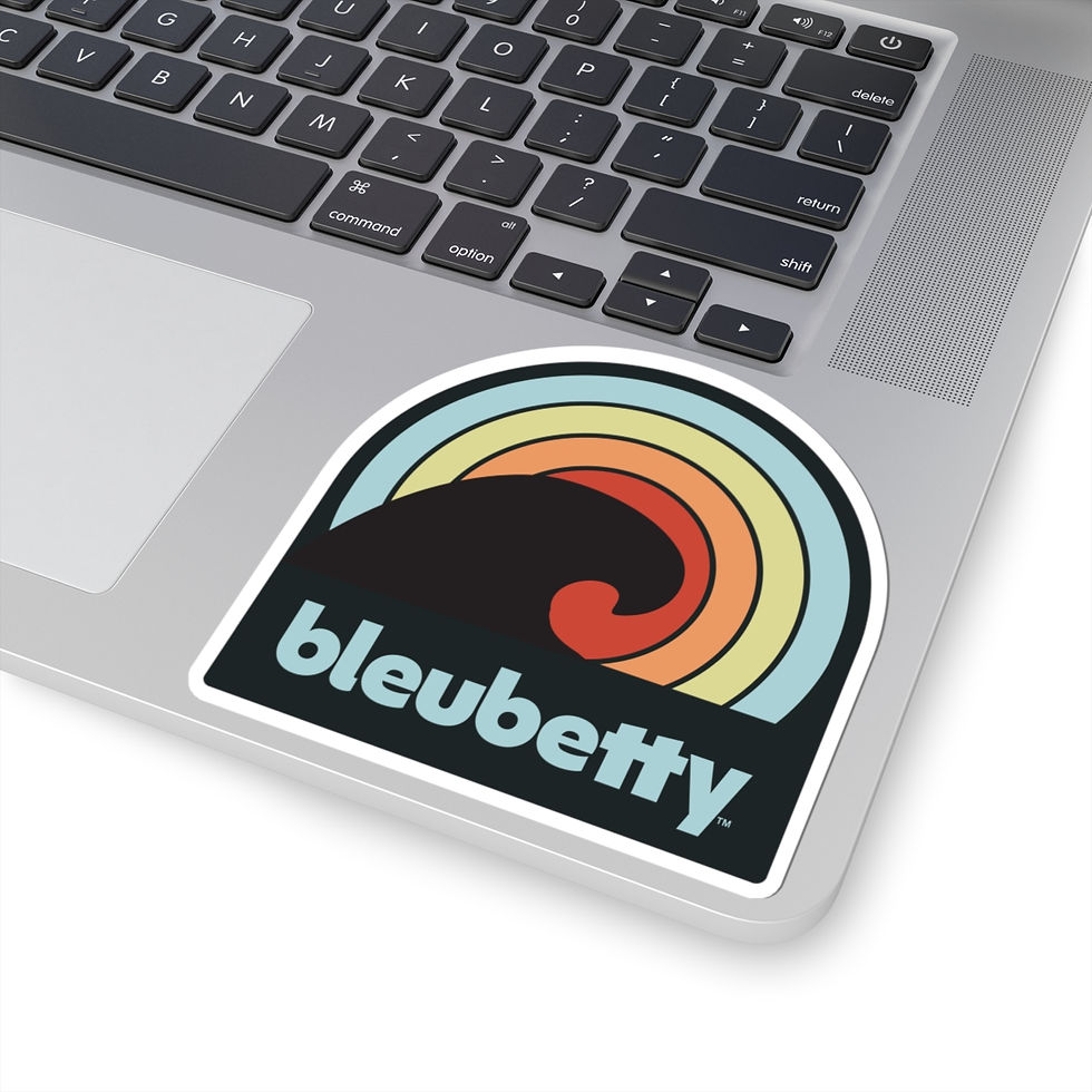 Thumbnail: Ocean Kiss-Cut Stickers - Retro Outdoor Vibes for Travel Lovers