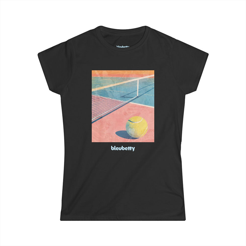 Thumbnail: Tennis LOVE  -  Soft Cotton T-Shirt by Bleubetty