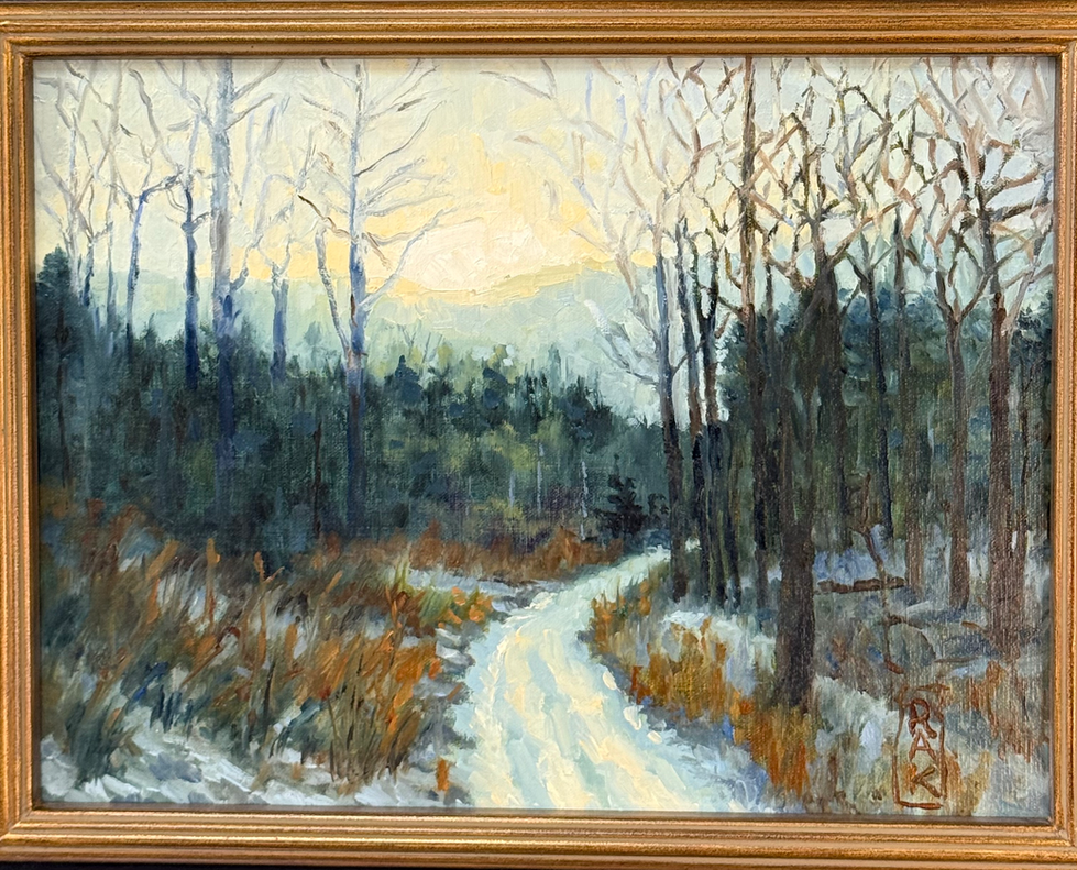 A Gentle Whisper Good Night
Oil on linen, 9x12, $575