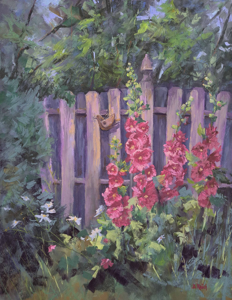 Cottage Hollyhocks