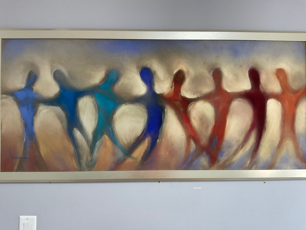 "Connected", by Diane French
55x24, Dry Pigment Painting