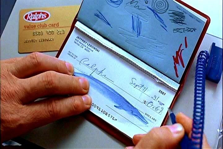 Lebowski Signs A Check. Comedy In Commercials