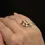 Thumbnail: 9K Yellow Gold Estate Ring with Opals, Organic Swirl Design, Size 5.75