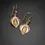 Thumbnail: Handcrafted 14k Gold Filigree Leaf Earrings with Ear Wires