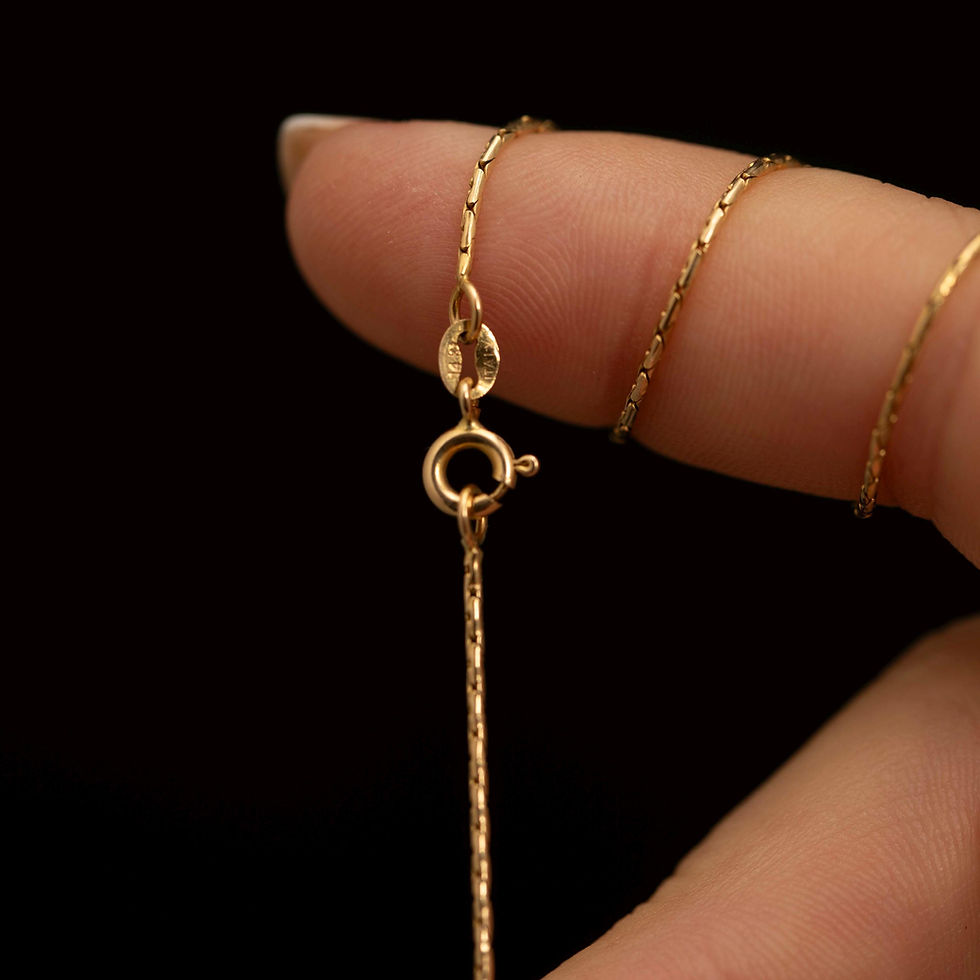Thumbnail: Vintage 14K Gold Fancy Round Box Chain · 20" Italian Gold Necklace