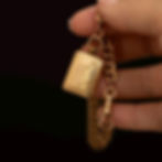 Close-up of the engraved gold filled locket.