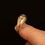 Thumbnail: Vintage 14k Gold Magic-Glo Cat’s Eye Ring with Diamonds • Size 8.75 • Unisex ...