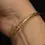 Thumbnail: Estate 9ct Gold Lightweight Rope Twist Bangle Bracelet