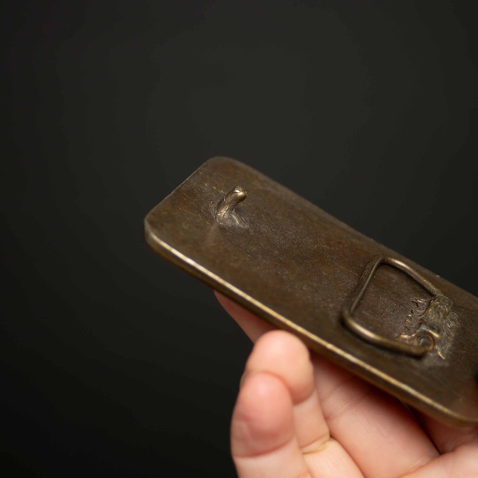 Thumbnail: Vintage Miniature Chuckwagon Challenge Brass Belt Buckle