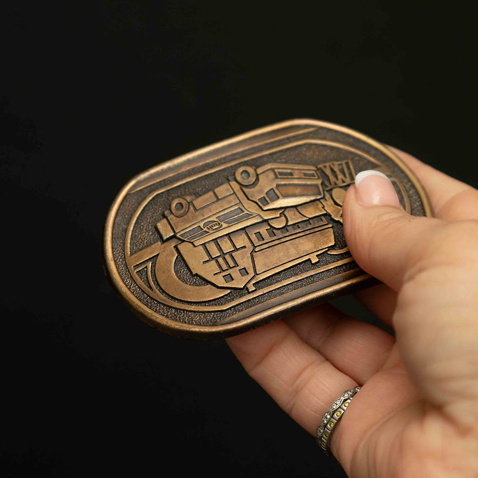 Thumbnail: Vintage Brass Gulf Oil Truck Belt Buckle - Century Brass of Canada