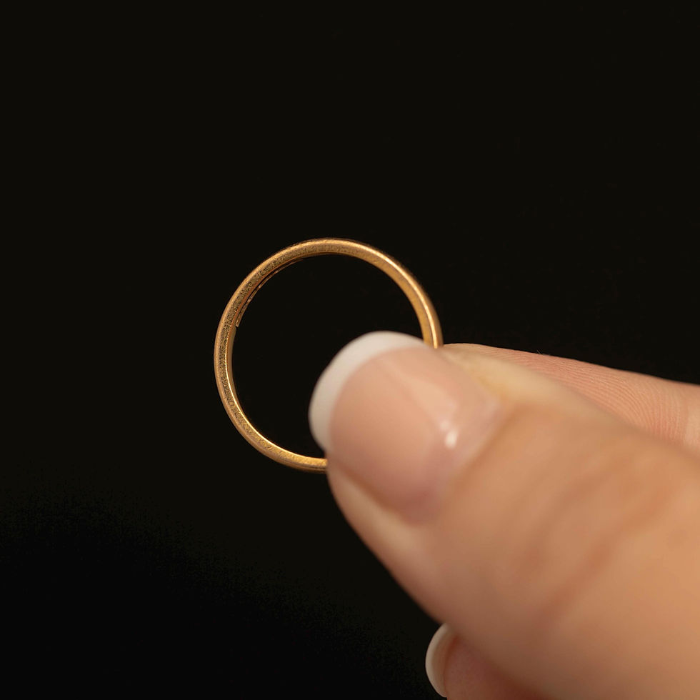 Thumbnail: Antique Victorian 22ct Gold Wedding Band · Birmingham 1864 · Size 4.25