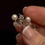 Thumbnail: Vintage Sterling Silver Brooch with Cultured Pearls – Leaf & Berry Design