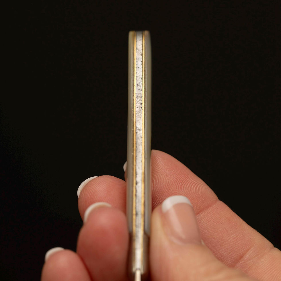 Thumbnail: Antique Mother of Pearl Fruit Knife Sterling Silver Sheffield 1916