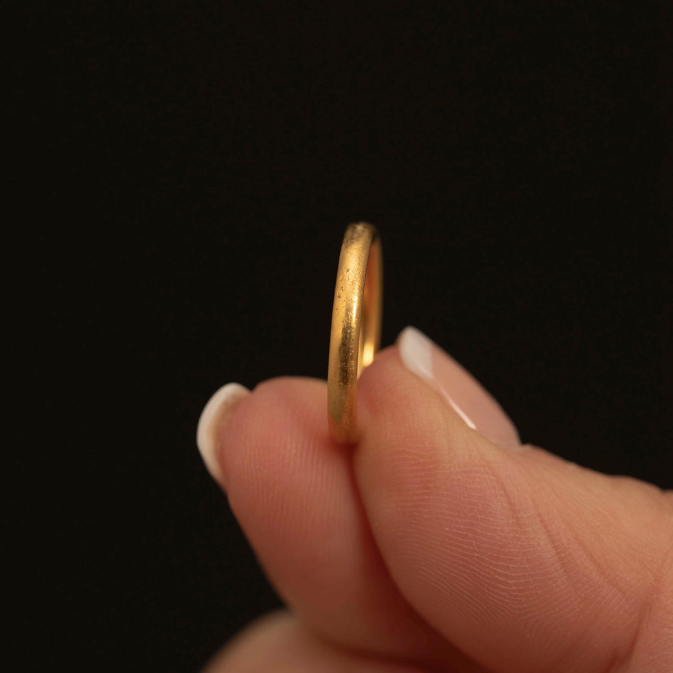 Thumbnail: Antique Victorian 22ct Gold Wedding Band · Birmingham 1864 · Size 4.25
