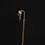 Thumbnail: Vintage 14K White & Yellow Gold Stick Pin with Emerald Paste