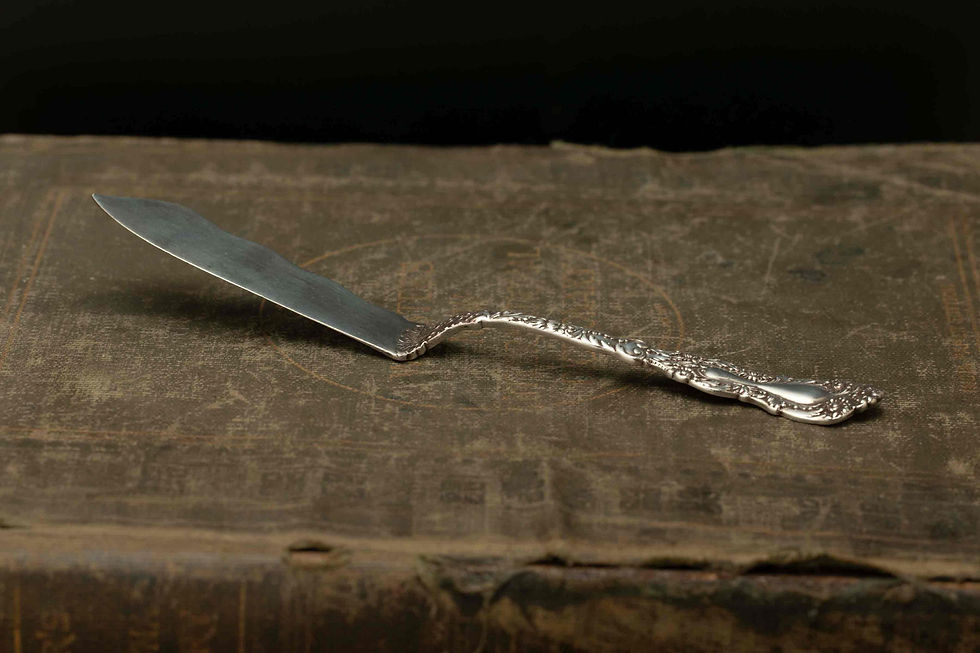 Thumbnail: Antique Gorham Sterling Silver Art Nouveau Knife • Chantilly Pattern Variant ...