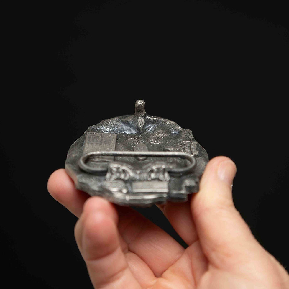 Thumbnail: Vintage 1987 "Right to Bear Arms" Pewter Belt Buckle