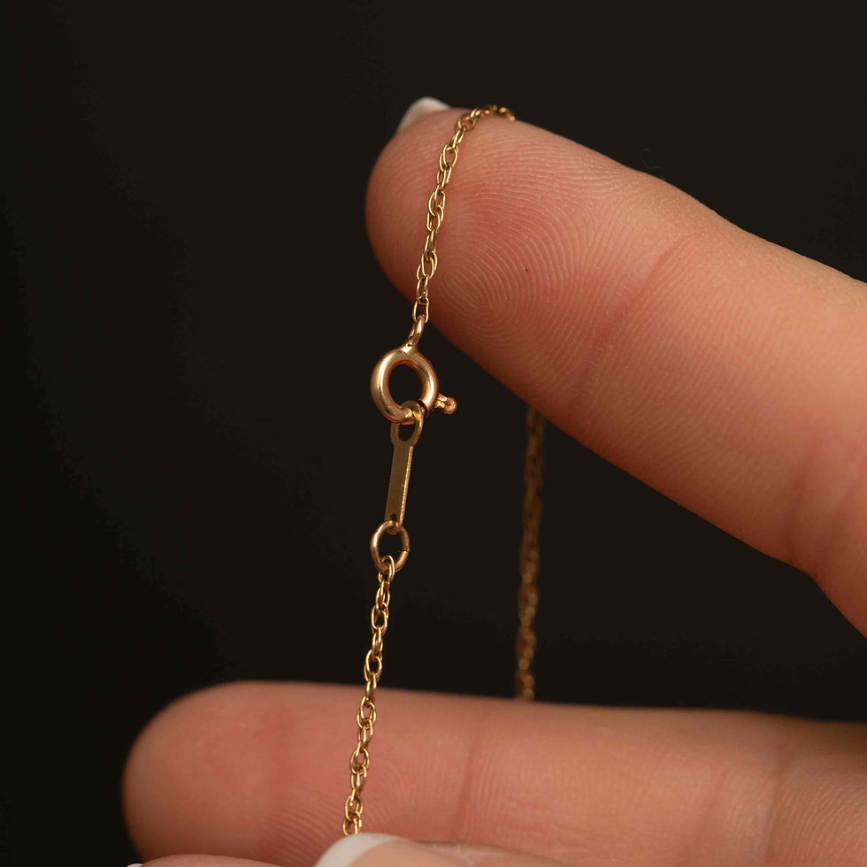 Thumbnail: Vintage 10k Gold Aventurine Cabochon Pendant · Rope Twist Frame · 16" Chain