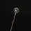 Thumbnail: Vintage 14K White & Yellow Gold Stick Pin with Emerald Paste