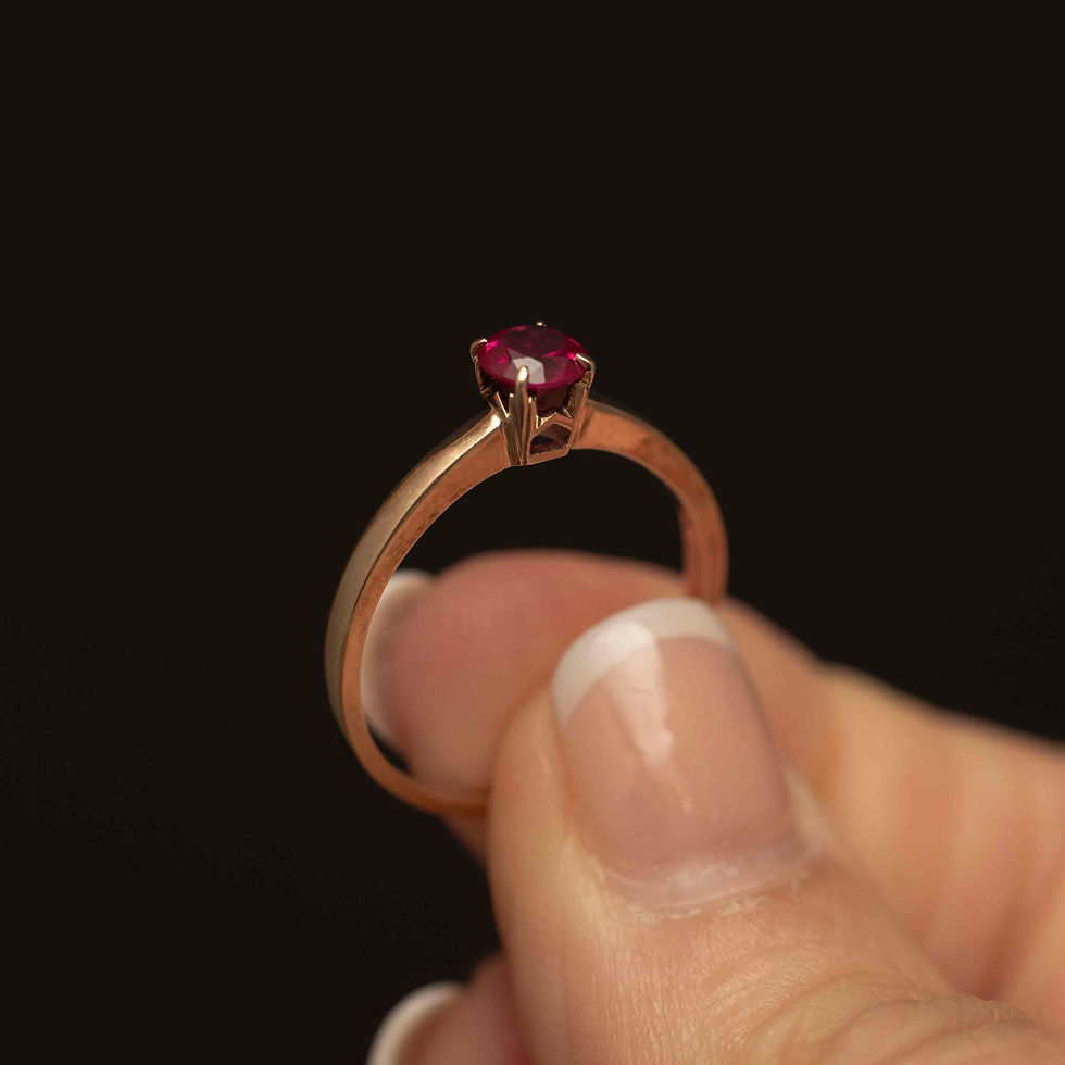 Thumbnail: Side profile of vintage gemstone ring