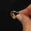 Thumbnail: 10K Yellow Gold Dolphin Wrap Ring with Diamond Accents - Playful Elegance
