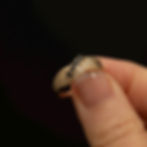 Close view of vintage sapphire and diamond ring in 9ct gold