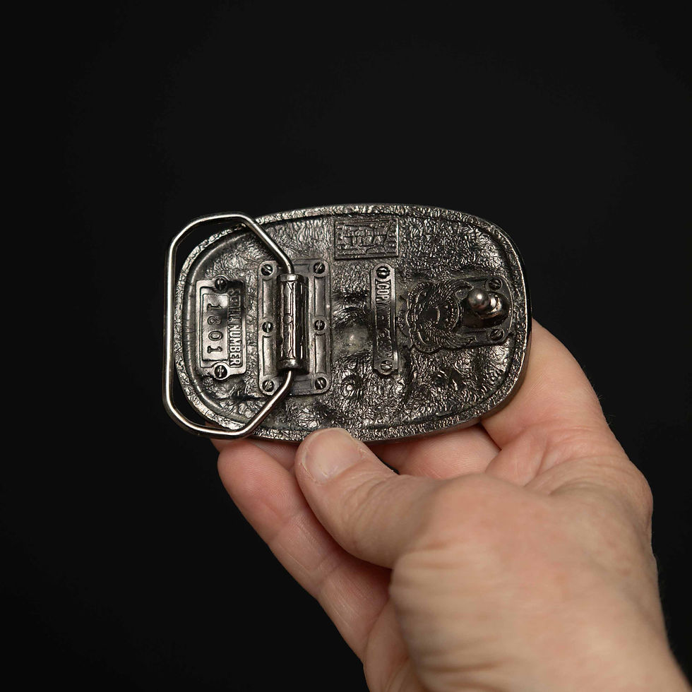 Thumbnail: Vintage 1986 Shrine Buckle by Great American Buckle Co.