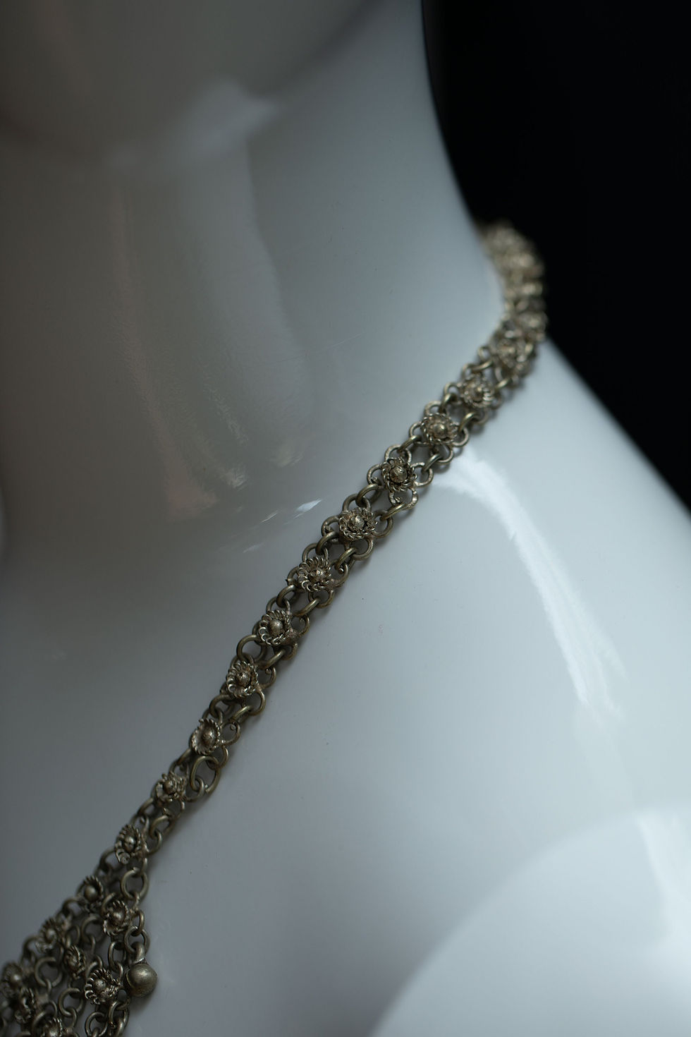 Thumbnail: Tribal Tibetan Belly Dancer Bib Necklace with Bells