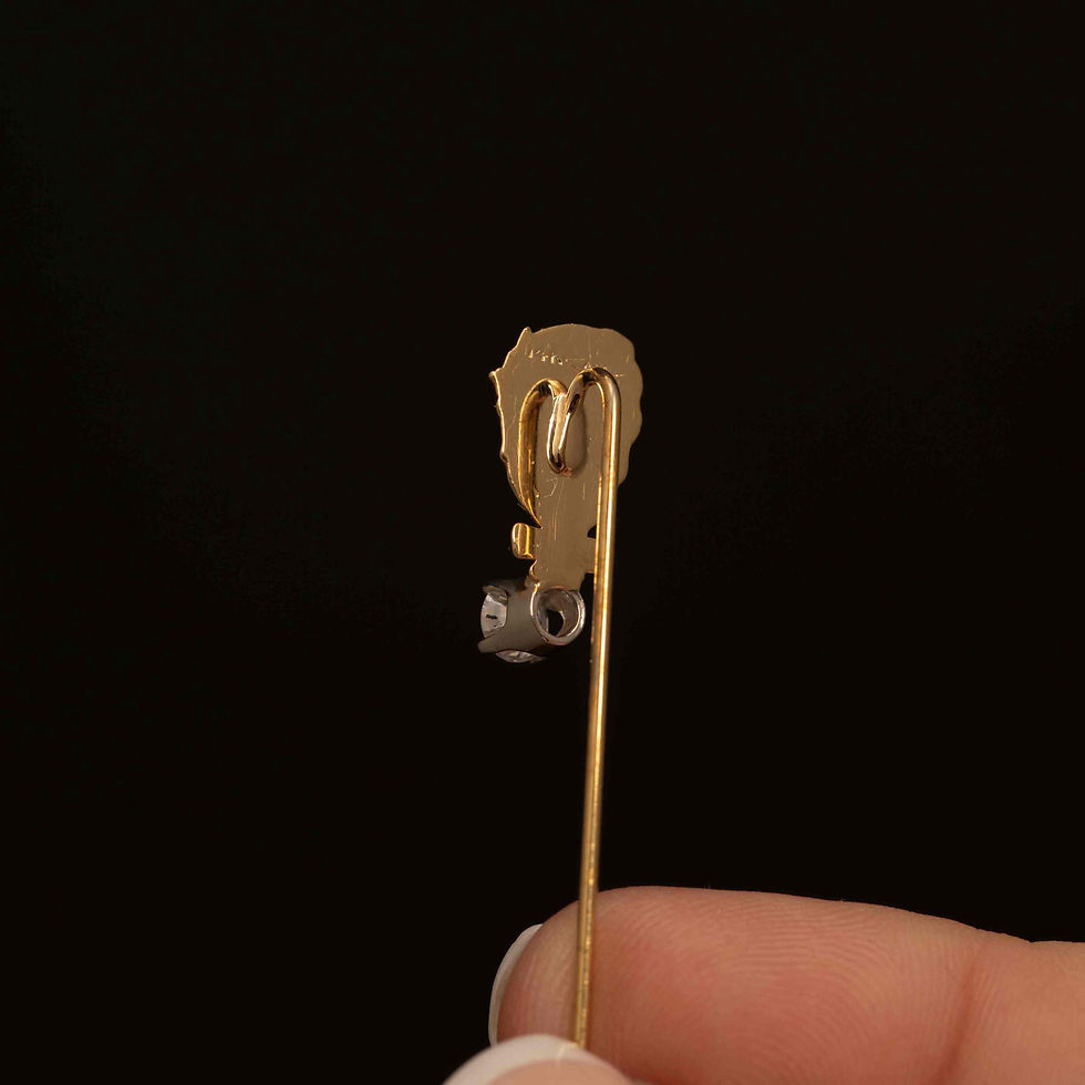 Thumbnail: Vintage 14k Gold Colonel Sanders Stick Pin with CZ Stone – KFC Collectible, 2.2g