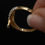 Thumbnail: Delicate 10K Gold Bypass Swirl Ring with Cubic Zirconia Flairs