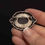 Thumbnail: Vintage Oval Onyx & Marcasite Brooch in Sterling Silver, Stamped 925