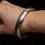 Thumbnail: Hand-Engraved 925 Sterling Silver Hollow Bangle with Clasp - JPV Maker's Mark
