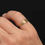 Thumbnail: Delicate 10K Gold Etched Signet Ring with Crosshatched Shoulder Designs - Siz...