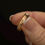 Thumbnail: Victorian 18k Gold Garnet Ring • Birmingham 1891, Size 7.5
