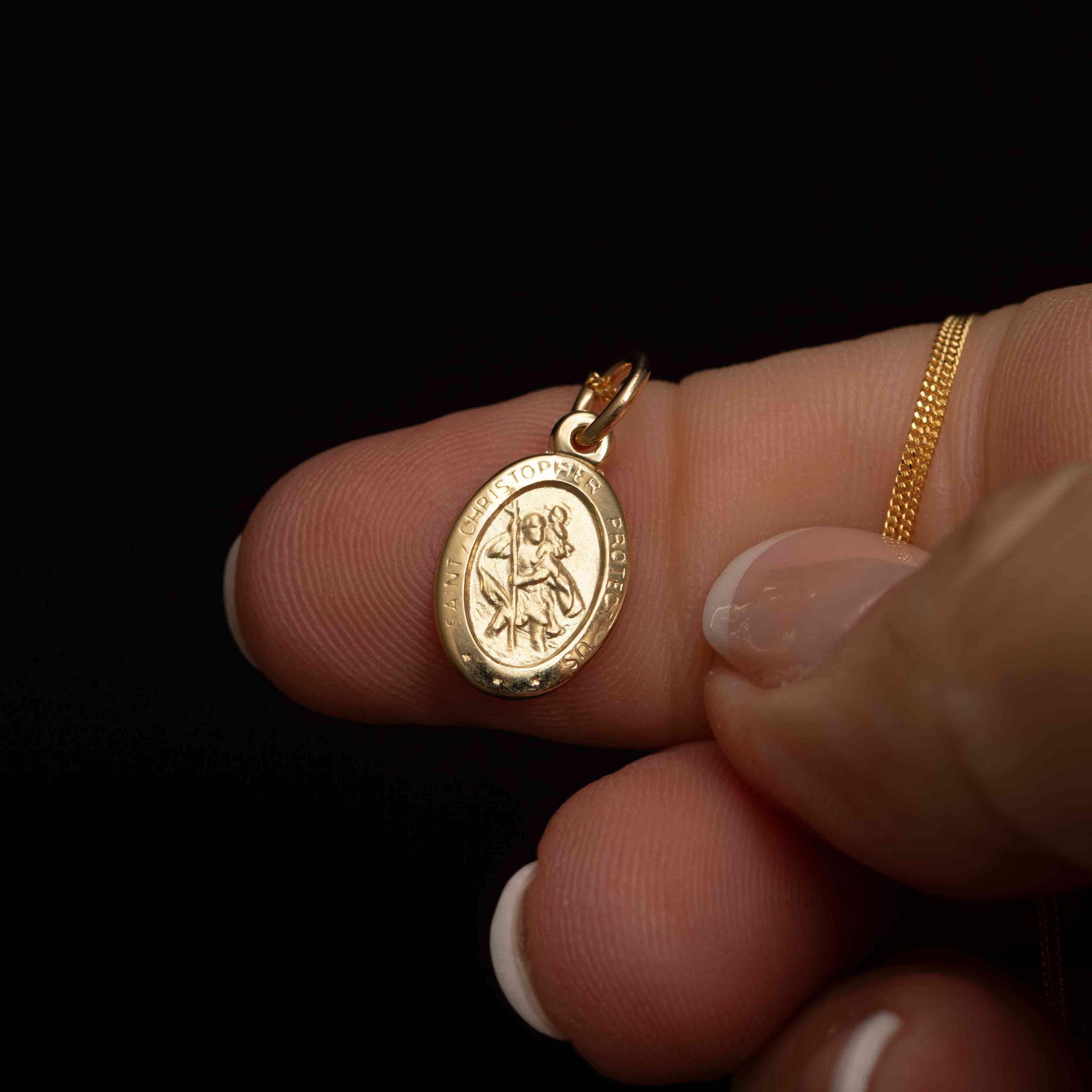10K St. Christopher Medal, .7g Gold Pendant