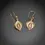 Thumbnail: Handcrafted 14k Gold Filigree Leaf Earrings with Ear Wires