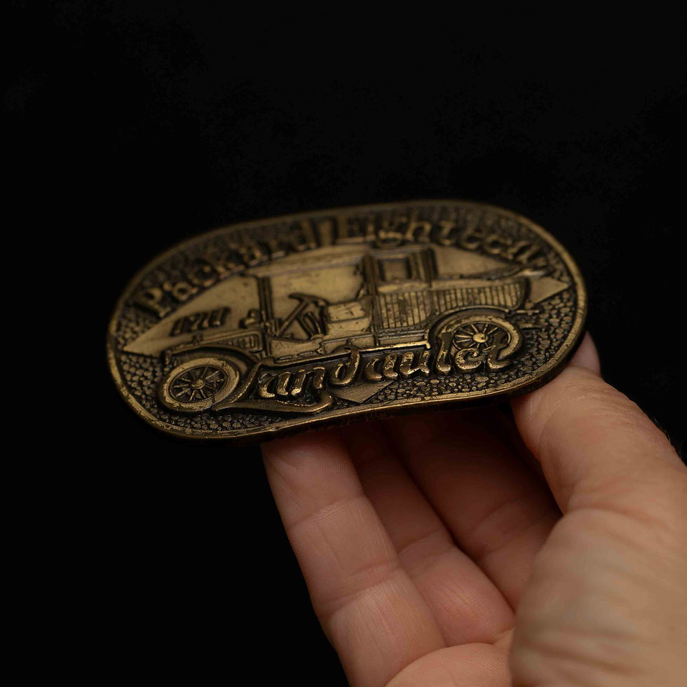 Thumbnail: Vintage Brass Packard 18 Landaulet 1911 Belt Buckle