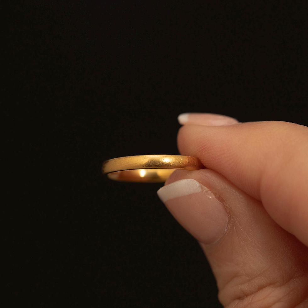 Thumbnail: Antique Victorian 22ct Gold Wedding Band · Birmingham 1864 · Size 4.25