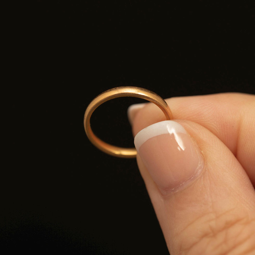 Thumbnail: Antique Victorian 22ct Gold Wedding Band · Birmingham 1864 · Size 4.25