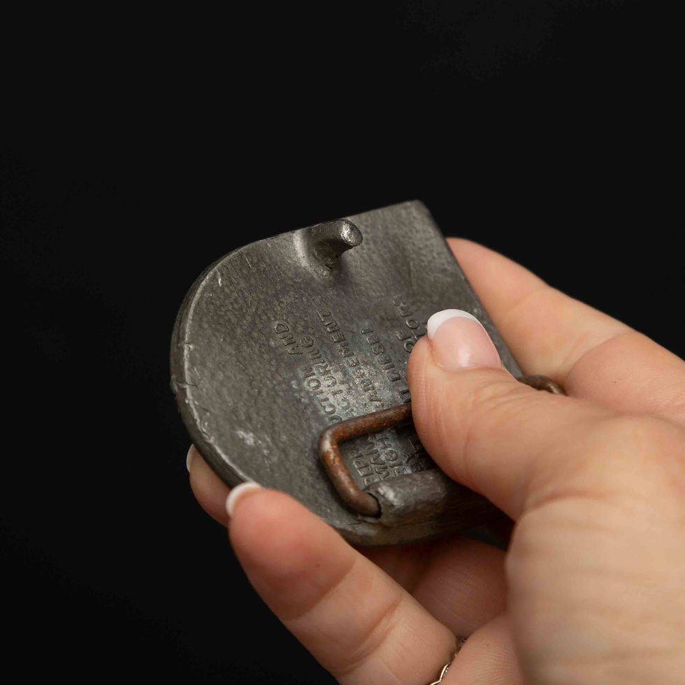 Thumbnail: Vintage Pewter Belt Buckle - Semi Truck with North America Map & Owner Operator