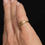 Thumbnail: Delicate 10K Gold Etched Signet Ring with Crosshatched Shoulder Designs - Siz...
