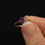 Thumbnail: 10K Yellow Gold Amethyst and Diamond Minimalistic Ring - Sweet Elegance