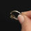 Thumbnail: Vintage 14k Solid Gold Estate Ring in White Gold and A Single Accent Cut Out