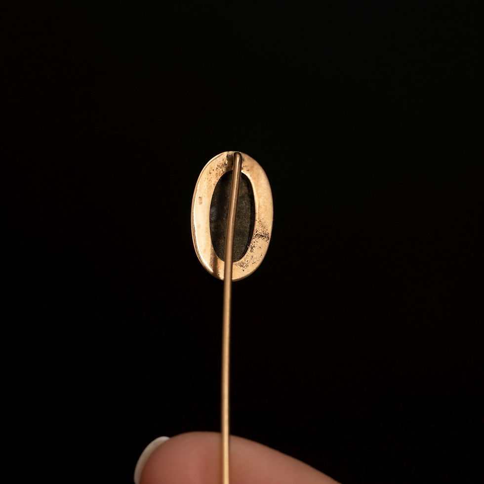 Thumbnail: Vintage 14k Gold Stick Pin with Pyrite Stone
