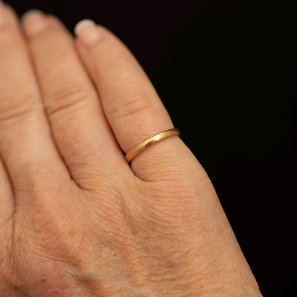Thumbnail: Antique Victorian 22ct Gold Wedding Band · Birmingham 1864 · Size 4.25