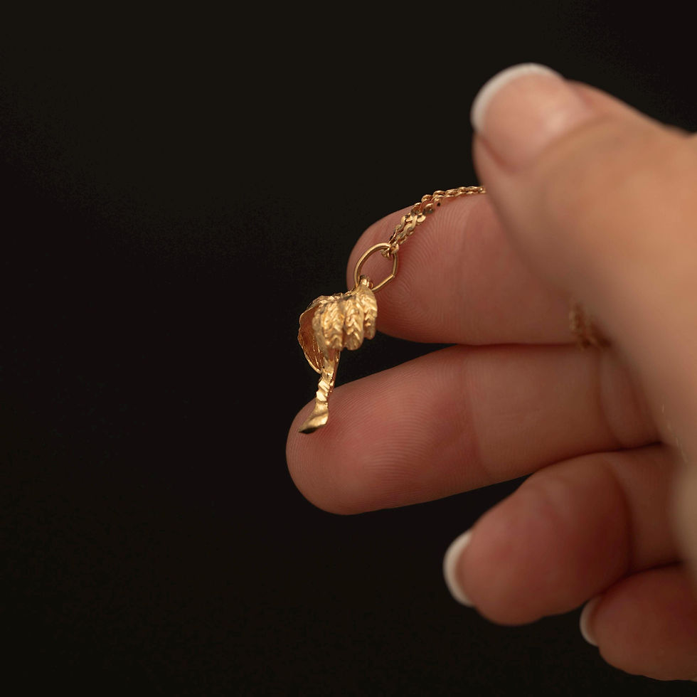 Thumbnail: Vintage 10K Gold Palm Tree Charm Pendant - Beach Vacation Jewelry