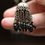 Thumbnail: Silver Tone Cannetille Earrings with Tassels and Black Glass Beads