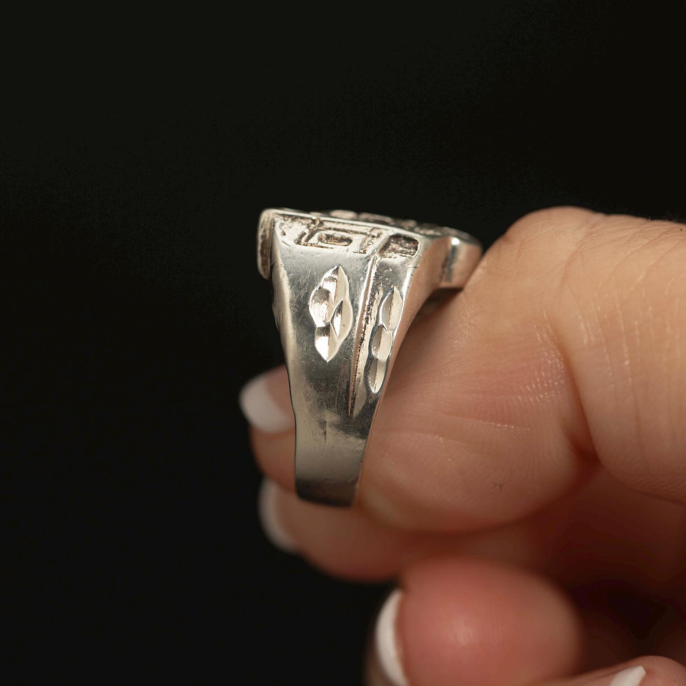 Side profile showing engraved shoulder detail on truck ring