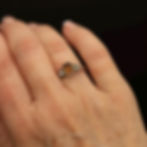 Antique paste ring shown worn on finger