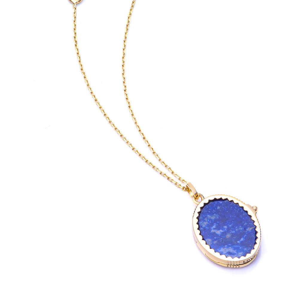 Miniatura: Relicário Stardust Lapis Lazuli Oval